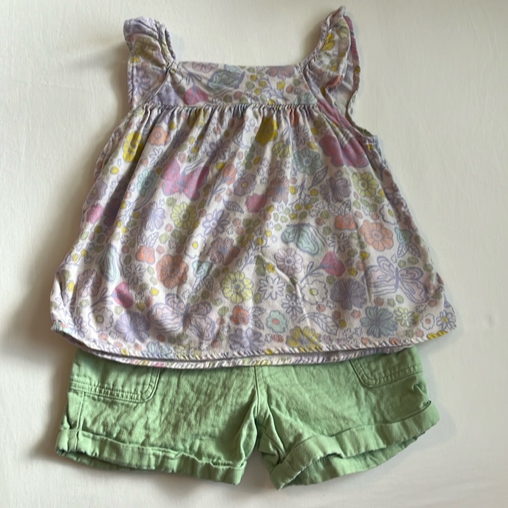 Cat & Jack Girls Summer Outfit- Shorts and Tank in Size S (6/7)